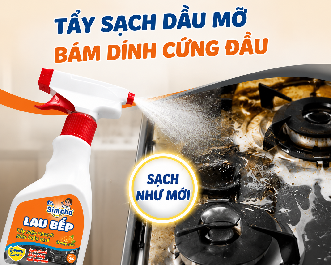 Dung Dịch Vệ Sinh Bếp - Tẩy Sạch Dầu Mỡ, Bám Dính Cứng Đầu 1 1c122d14 1193 4126 830d c46ec2d96f95
