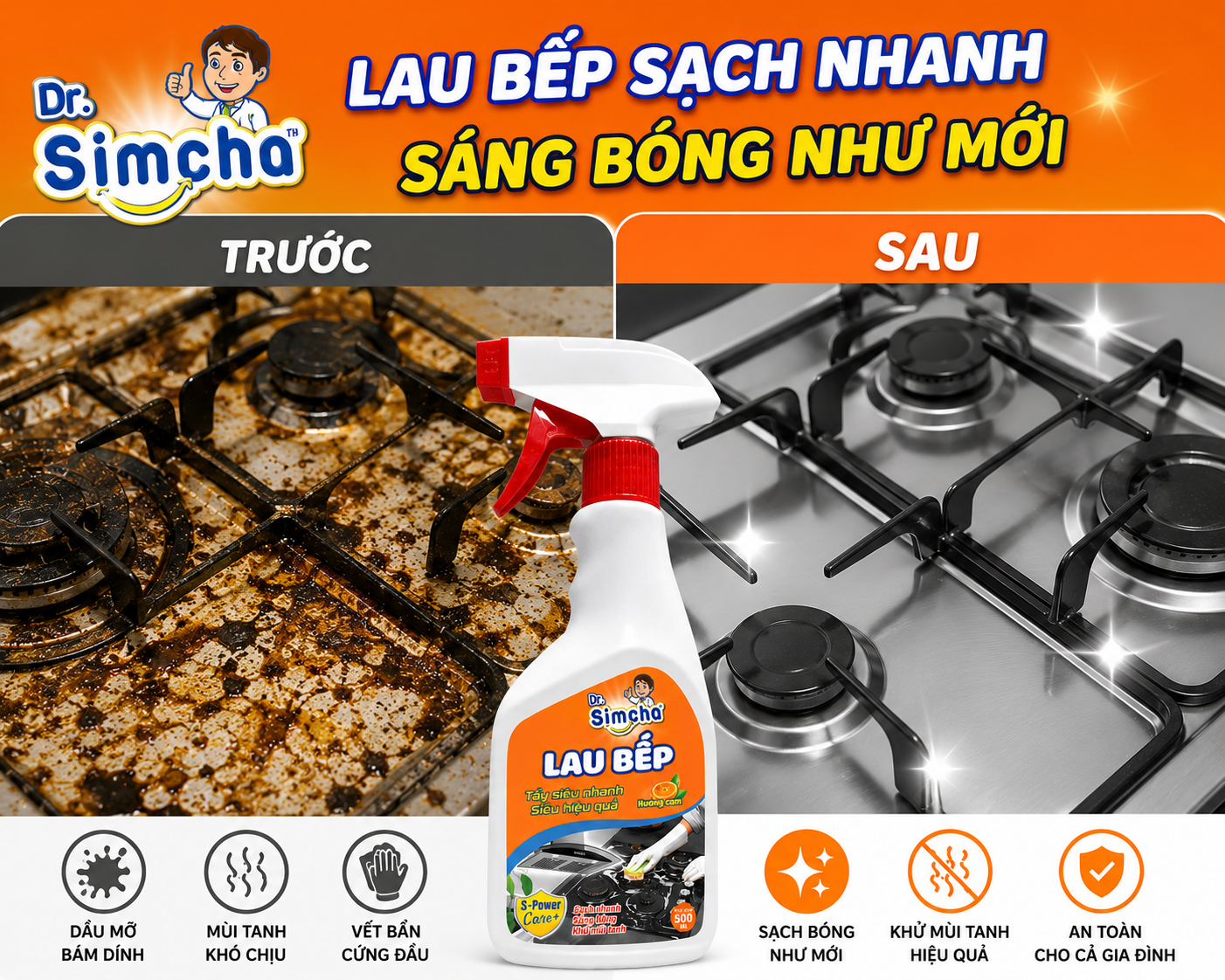 Dung Dịch Vệ Sinh Bếp - Tẩy Sạch Dầu Mỡ, Bám Dính Cứng Đầu 7 2019ec1b 0053 4bb2 bdad ed95f5821fe3